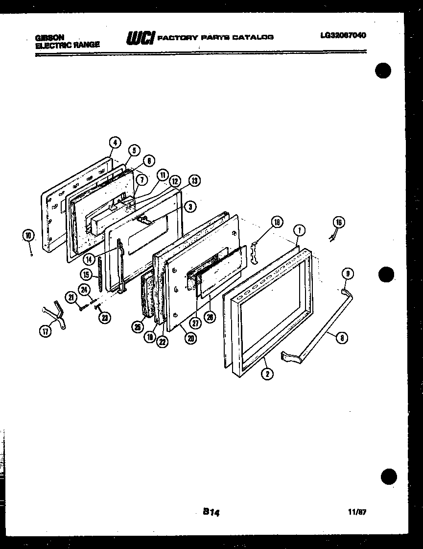 Gibson KEC457NSAA door parts diagram