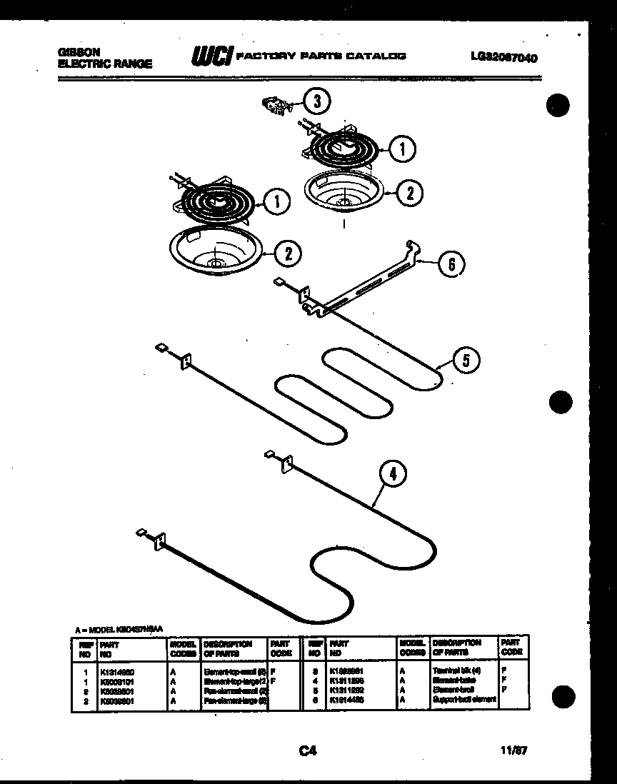 Gibson KEC457NSAA broiler parts diagram