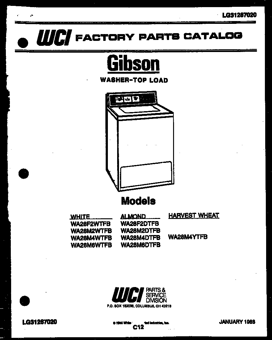 Gibson WA28M2DTFB null diagram