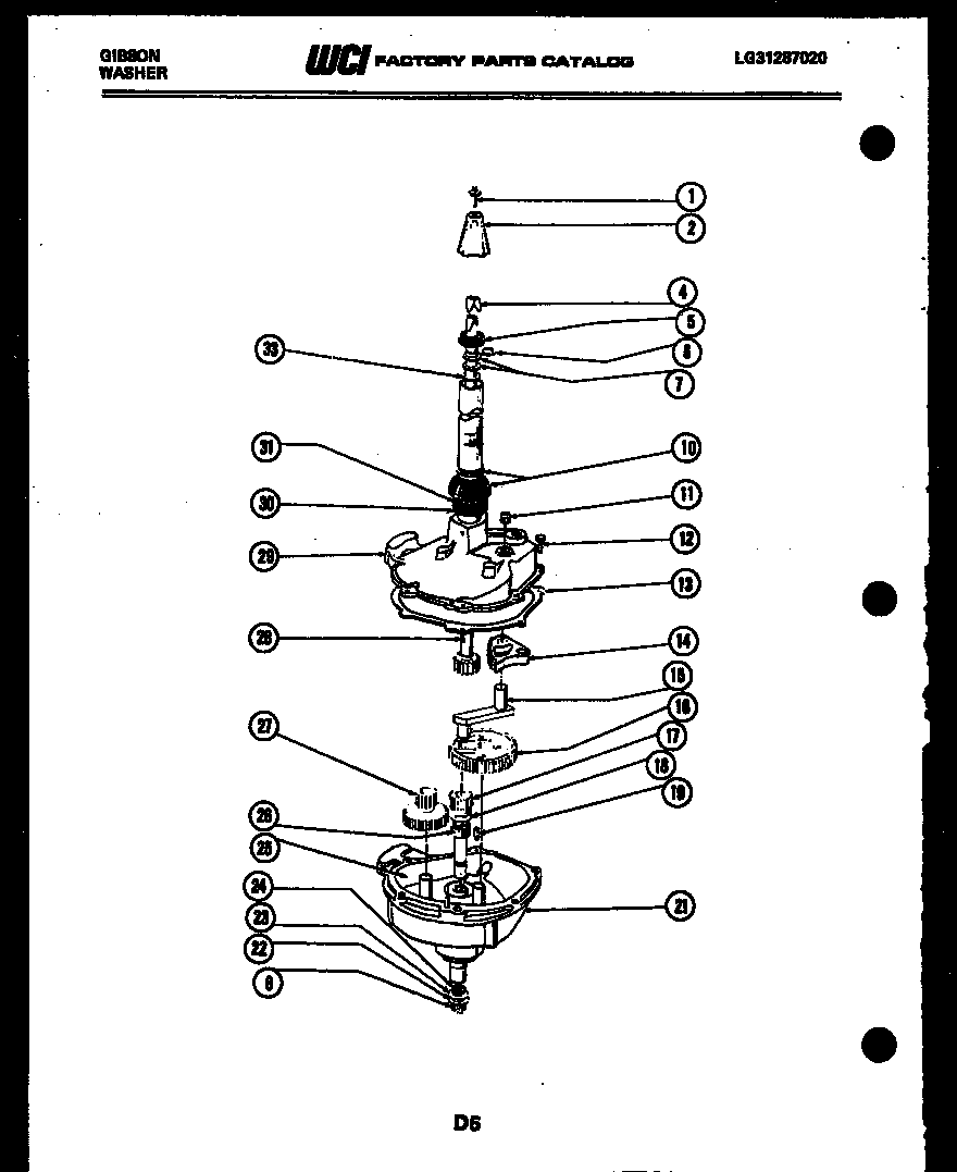 Gibson WA28M2DTFB transmission parts diagram