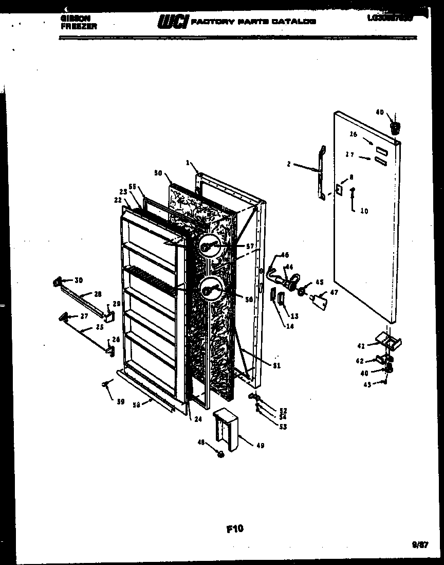 Gibson FV16M6WTFC door parts diagram