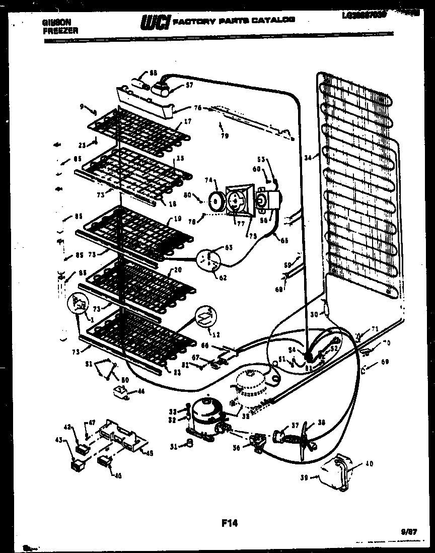 Gibson FV16M6WTFC system and electrical parts diagram