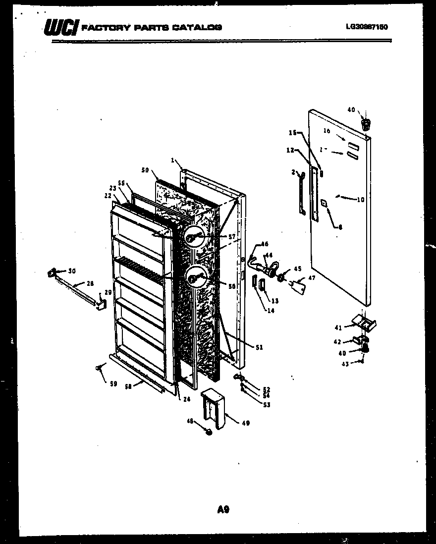 Gibson FV16M2WSFC door parts diagram