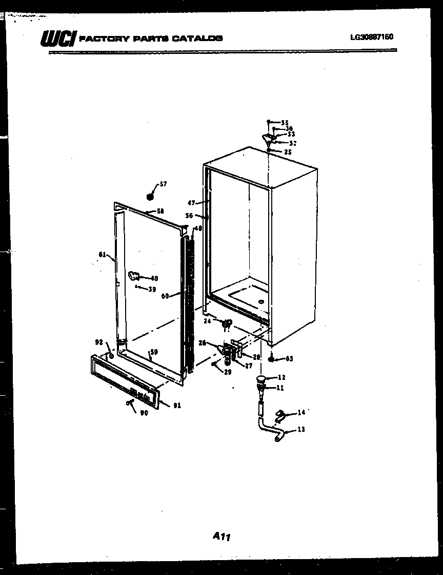 Gibson FV16M2WSFC cabinet parts diagram