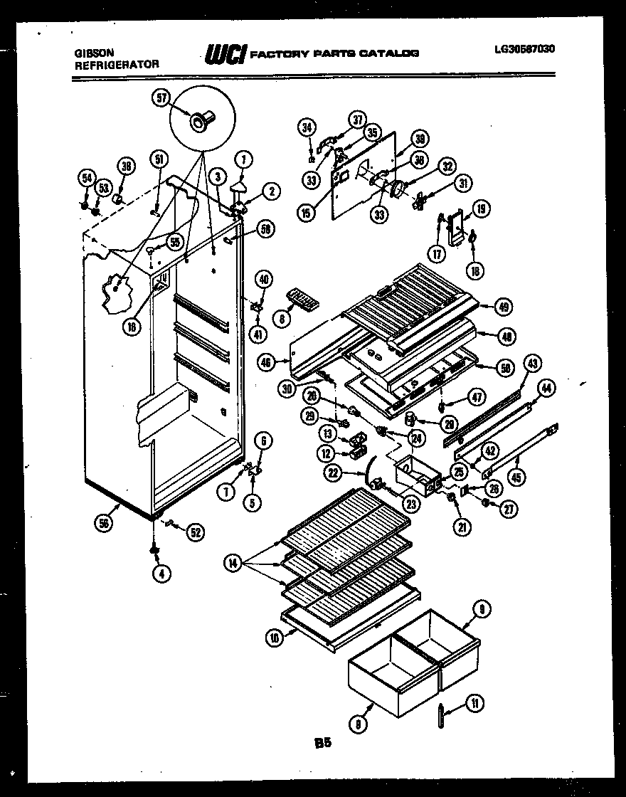 Gibson RT16F3WT3B cabinet parts diagram