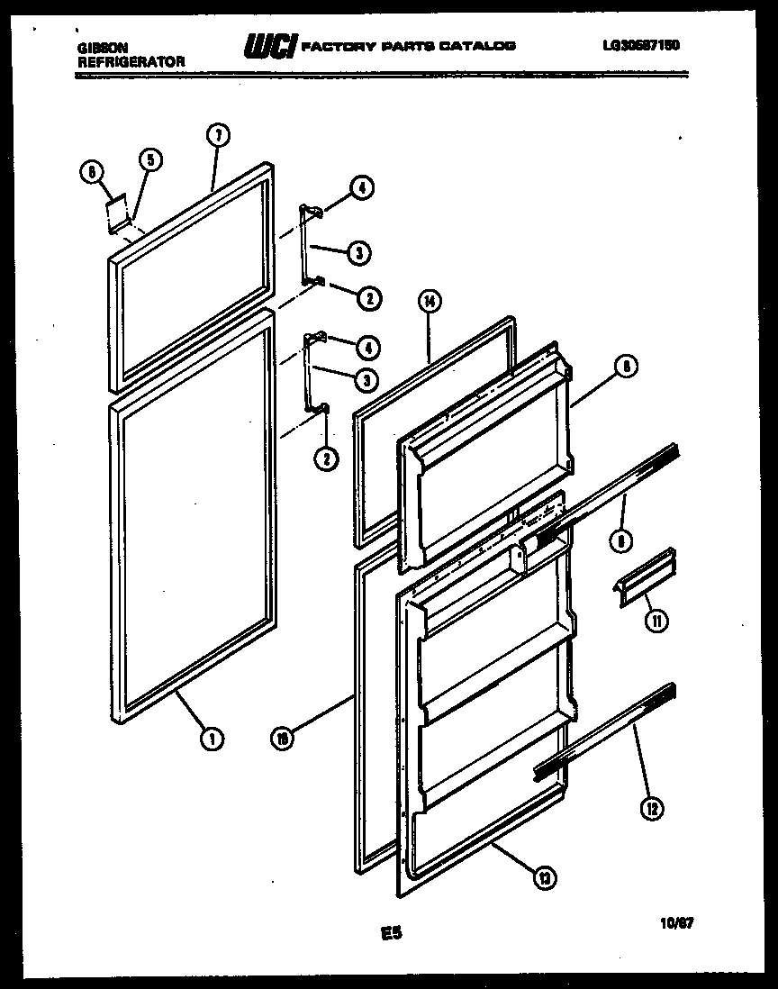 Gibson RT14F2WS2B door parts diagram