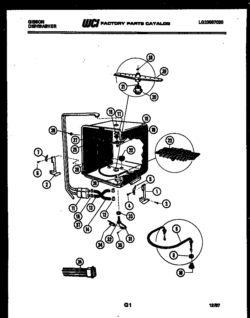 Gibson SC24C7DTLC inner tub parts diagram