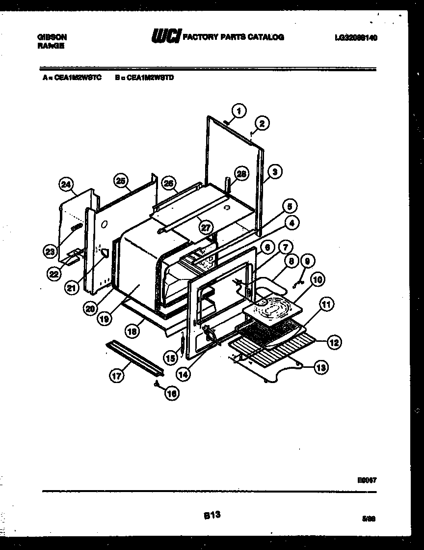 Gibson CEA1M2WSTC body parts diagram