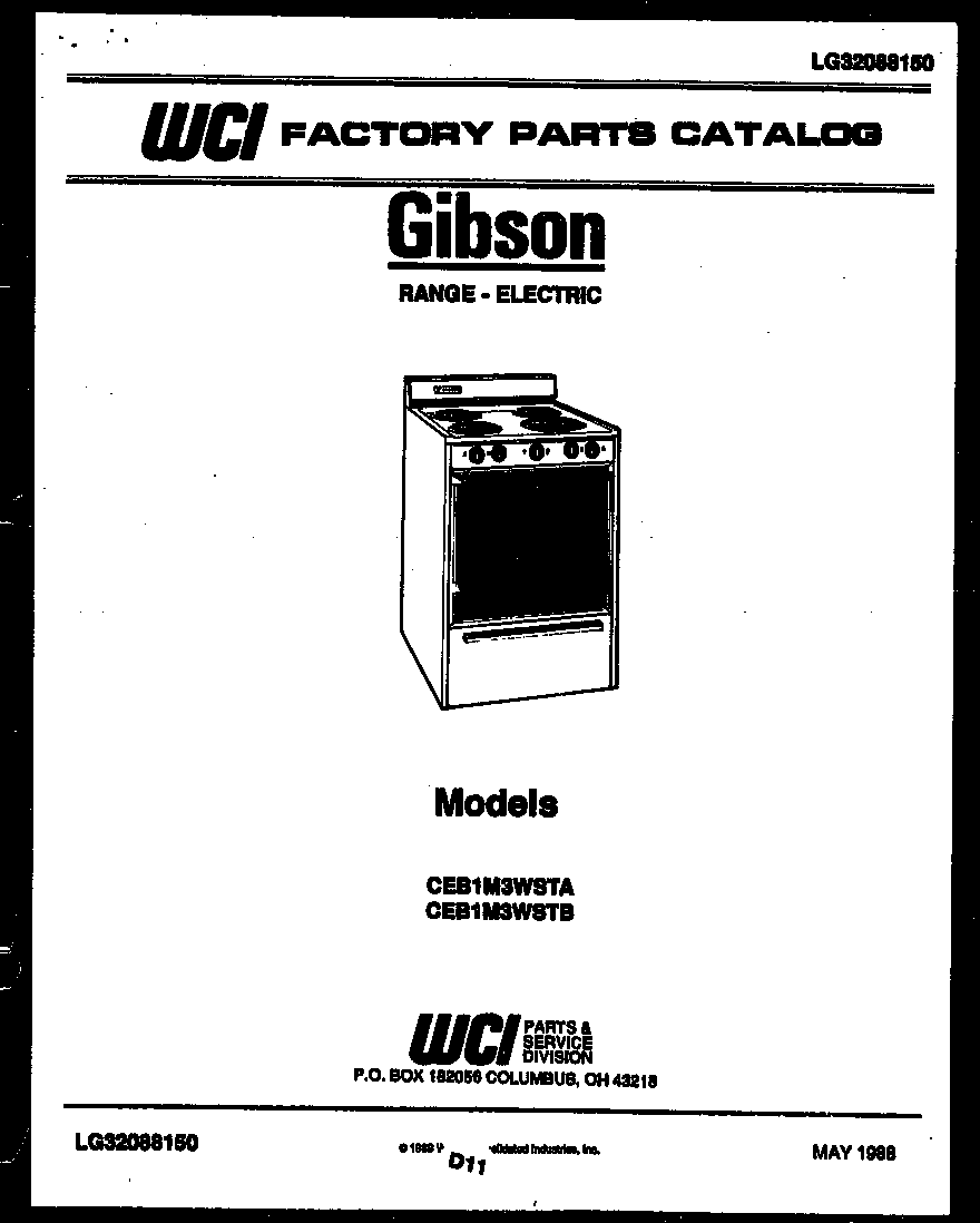 Gibson CEB1M3WSTA cover diagram