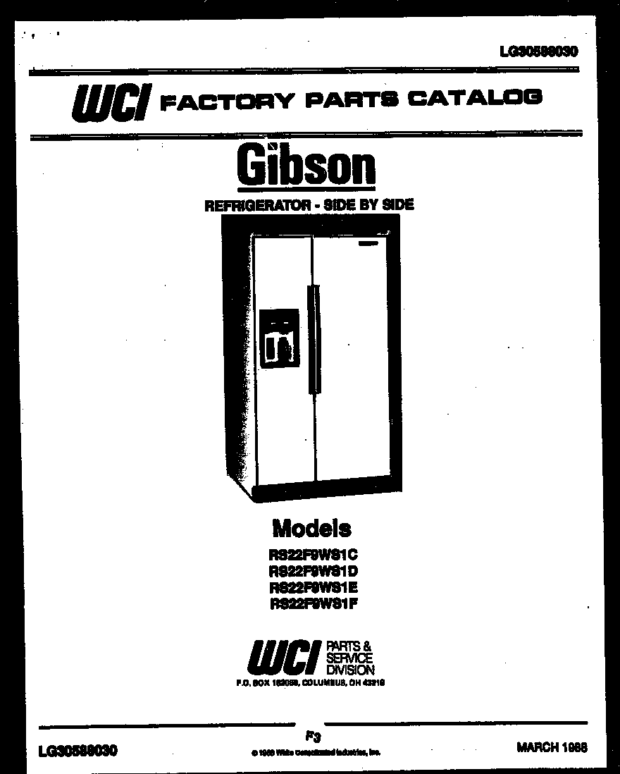 Gibson RS22F9WS1C front cover diagram