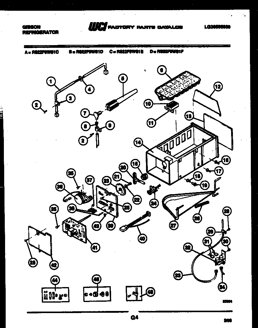 Gibson RS22F9WS1C ice maker parts diagram