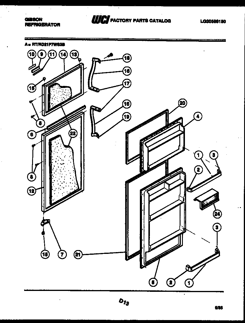 Gibson RD21F7WS3B door parts diagram