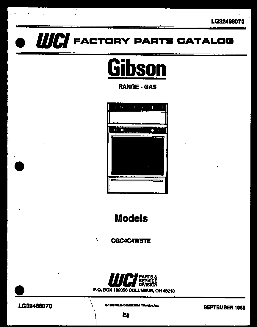 Gibson CGC4C4WSTE cover page diagram