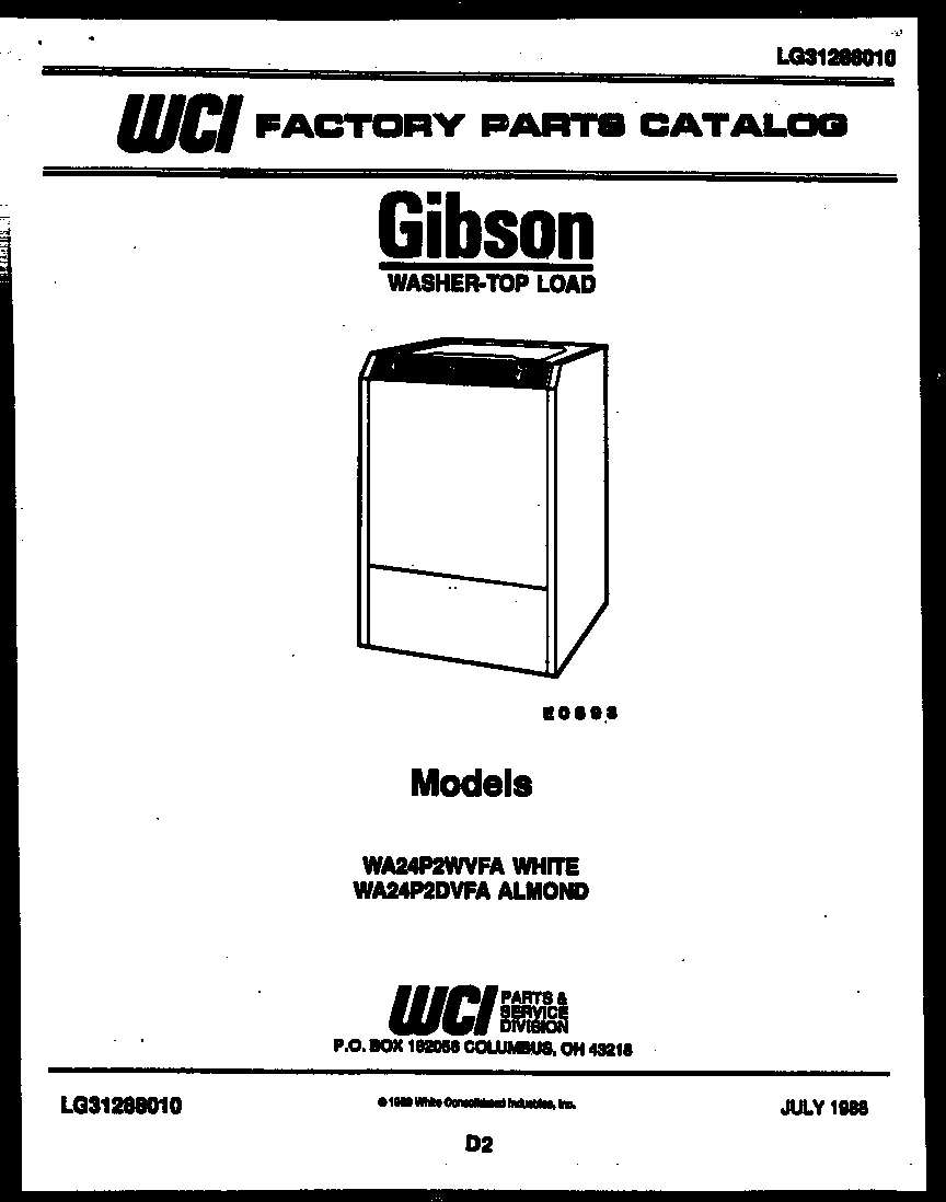 Gibson WA24P2WVFA null diagram