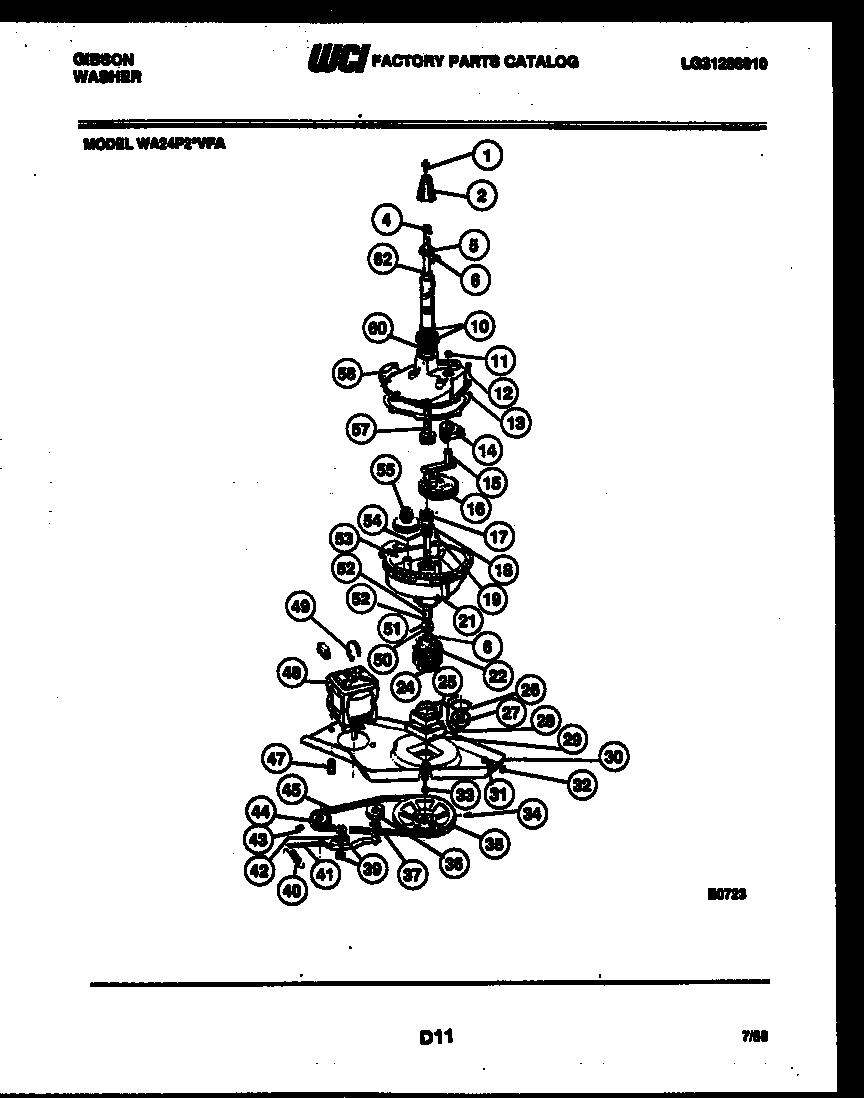 Gibson WA24P2WVFA transmission parts diagram