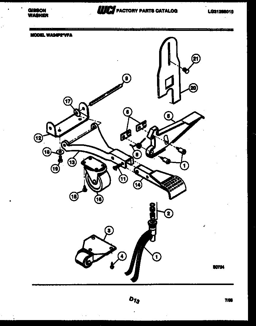 Gibson WA24P2WVFA portable washer components diagram
