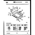 Gibson CGC1M3WSTB backguard and cooktop parts diagram