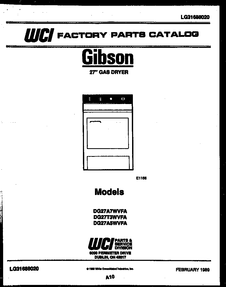 Gibson DG27T3WVFA null diagram