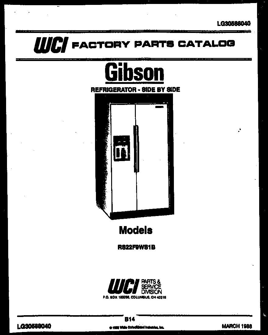 Gibson RS22F9WS1B front cover diagram