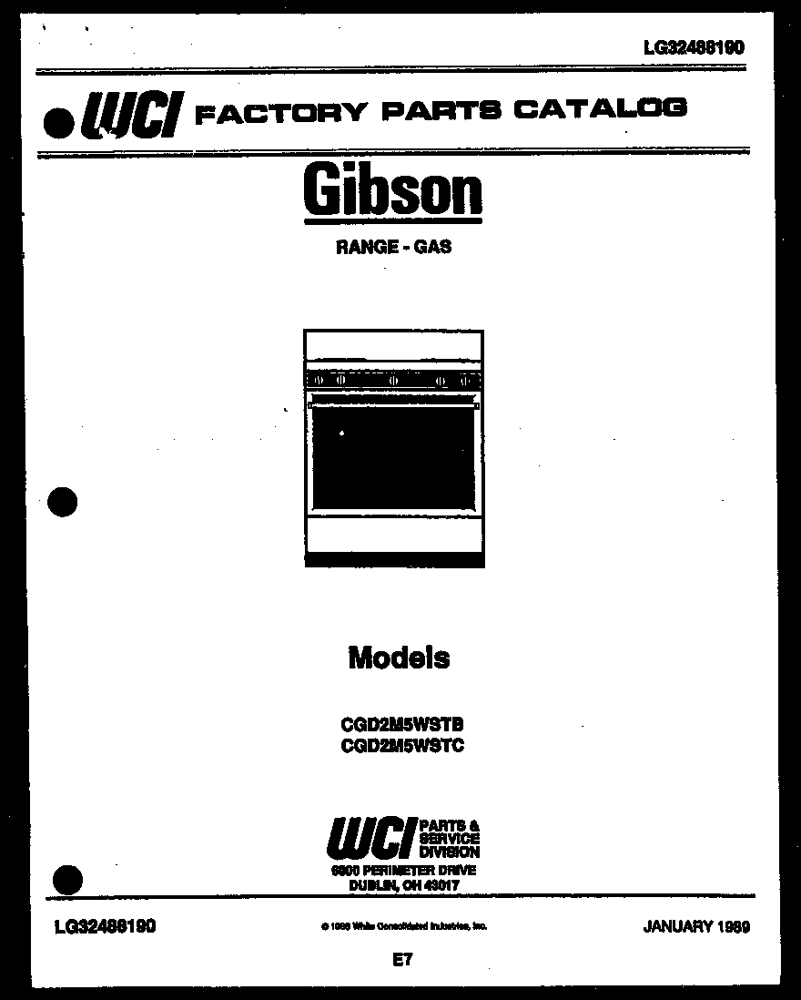 Gibson CGD2M5WSTB cover page diagram