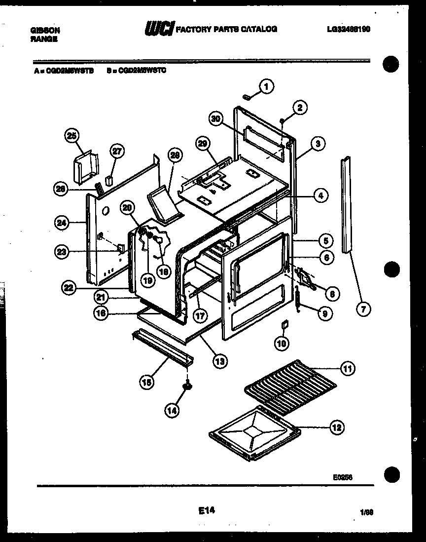 Gibson CGD2M5WSTB body parts diagram