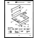 Gibson CGA1M2WSTC backguard and cooktop parts diagram