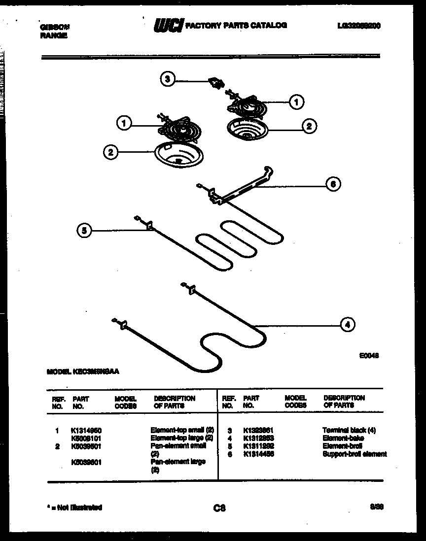 Gibson KEC3M6NSAA broiler parts diagram