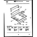 Gibson CGA3M2WSTD backguard and cooktop parts diagram