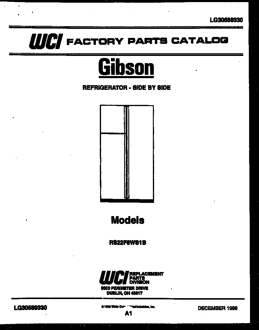 Gibson RS22F8WS1B front cover diagram