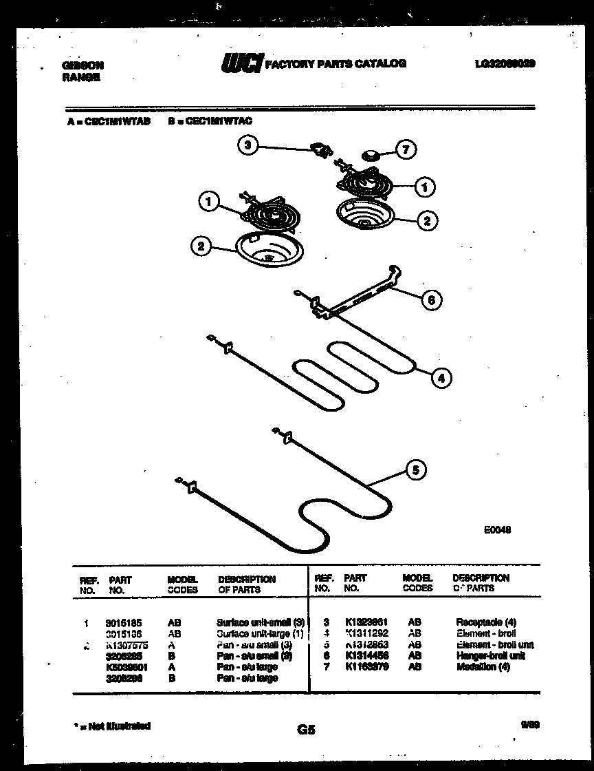 Gibson CEC1M1WTAC broiler parts diagram