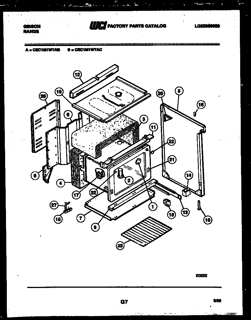 Gibson CEC1M1WTAC body parts diagram