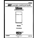 Gibson RD19F9WV3B cover page diagram