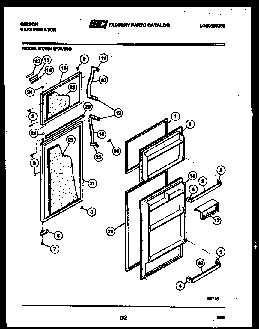 Gibson RT19F9WV3B door parts diagram