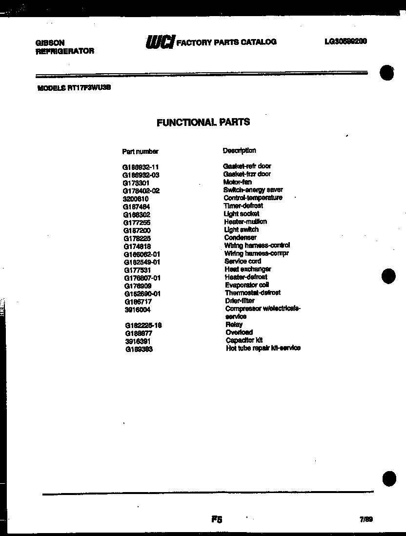 Gibson RD19F8WU3B ice maker and installation parts diagram