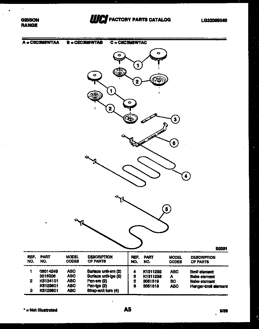 Gibson CEC3M6WTAC broiler parts diagram
