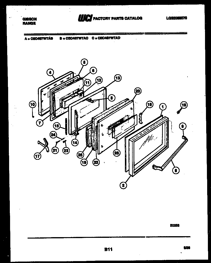 Gibson CEC4S7WTAB door parts diagram