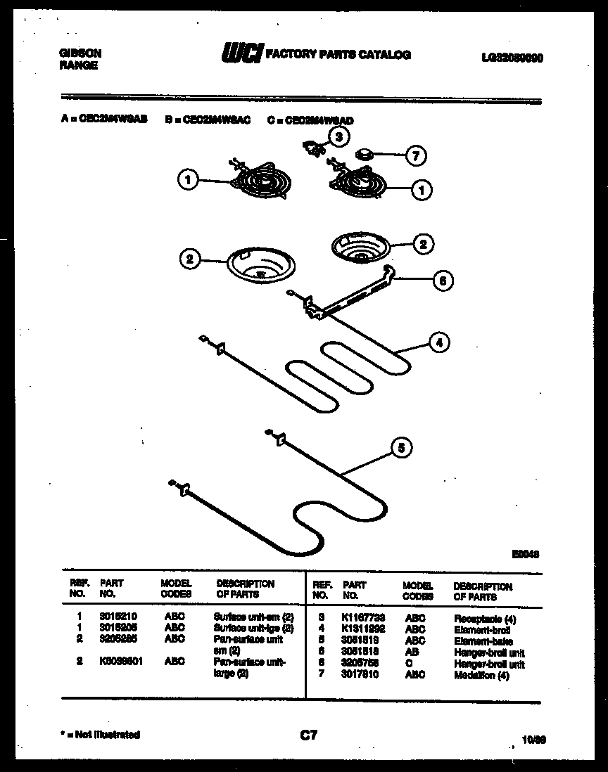 Gibson CEC2M4WSAC broiler parts diagram