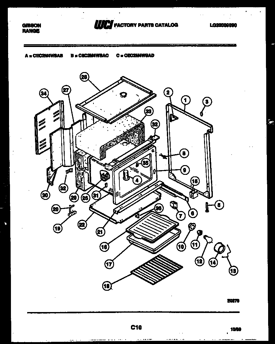 Gibson CEC2M4WSAC body parts diagram