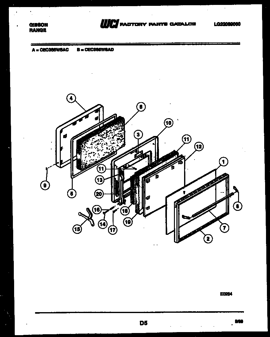 Gibson CEC3S5WSAC door parts diagram