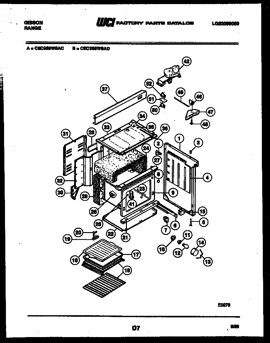 Gibson CEC3S5WSAC body parts diagram