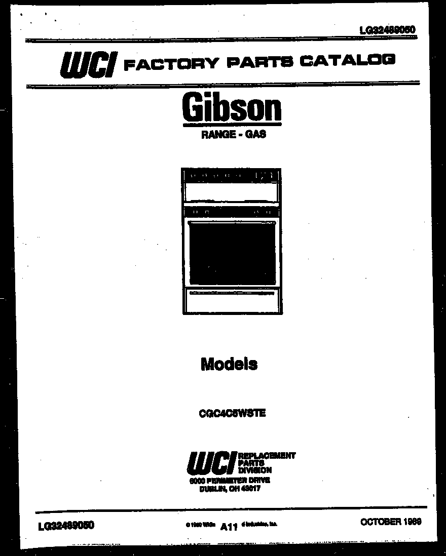 Gibson CGC4C5WSTE cover page diagram