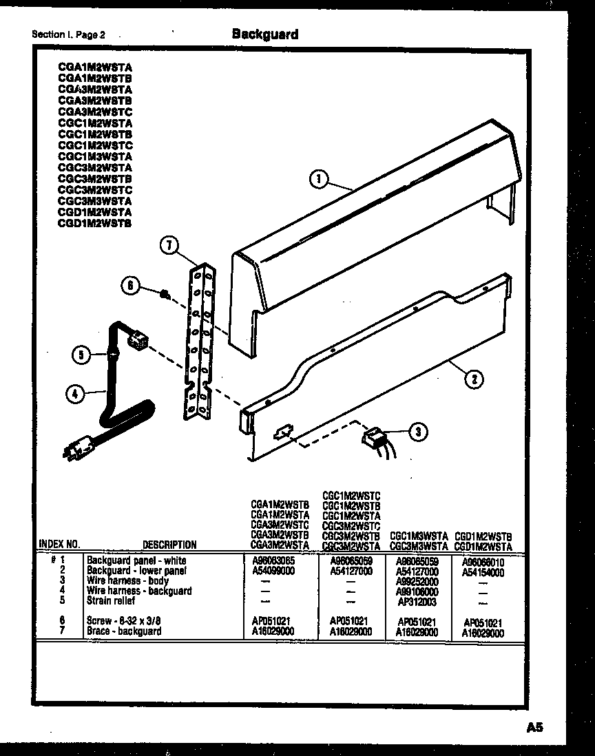 Gibson CGC4M5WSTB backguard diagram