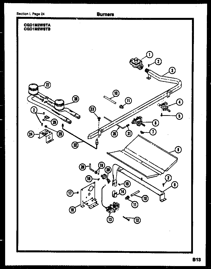 Gibson CGC4M5WSTB burners diagram