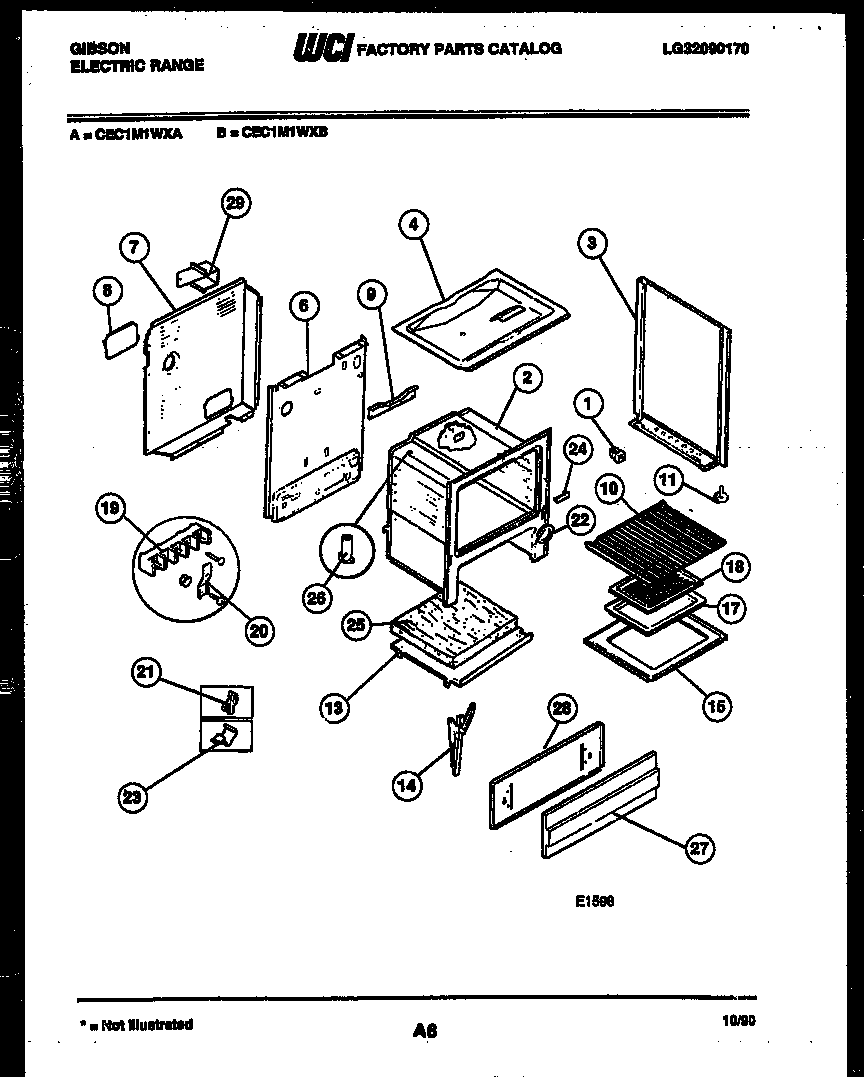 Gibson CEC1M1WXB body parts diagram