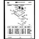 Gibson CEE2M4WSPC cooktop and broiler parts diagram