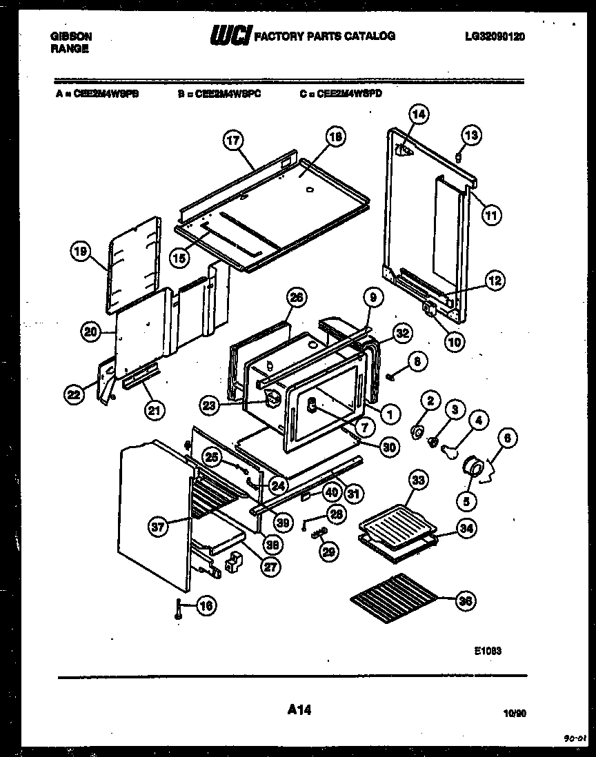 Gibson CEE2M4WSPC body parts diagram