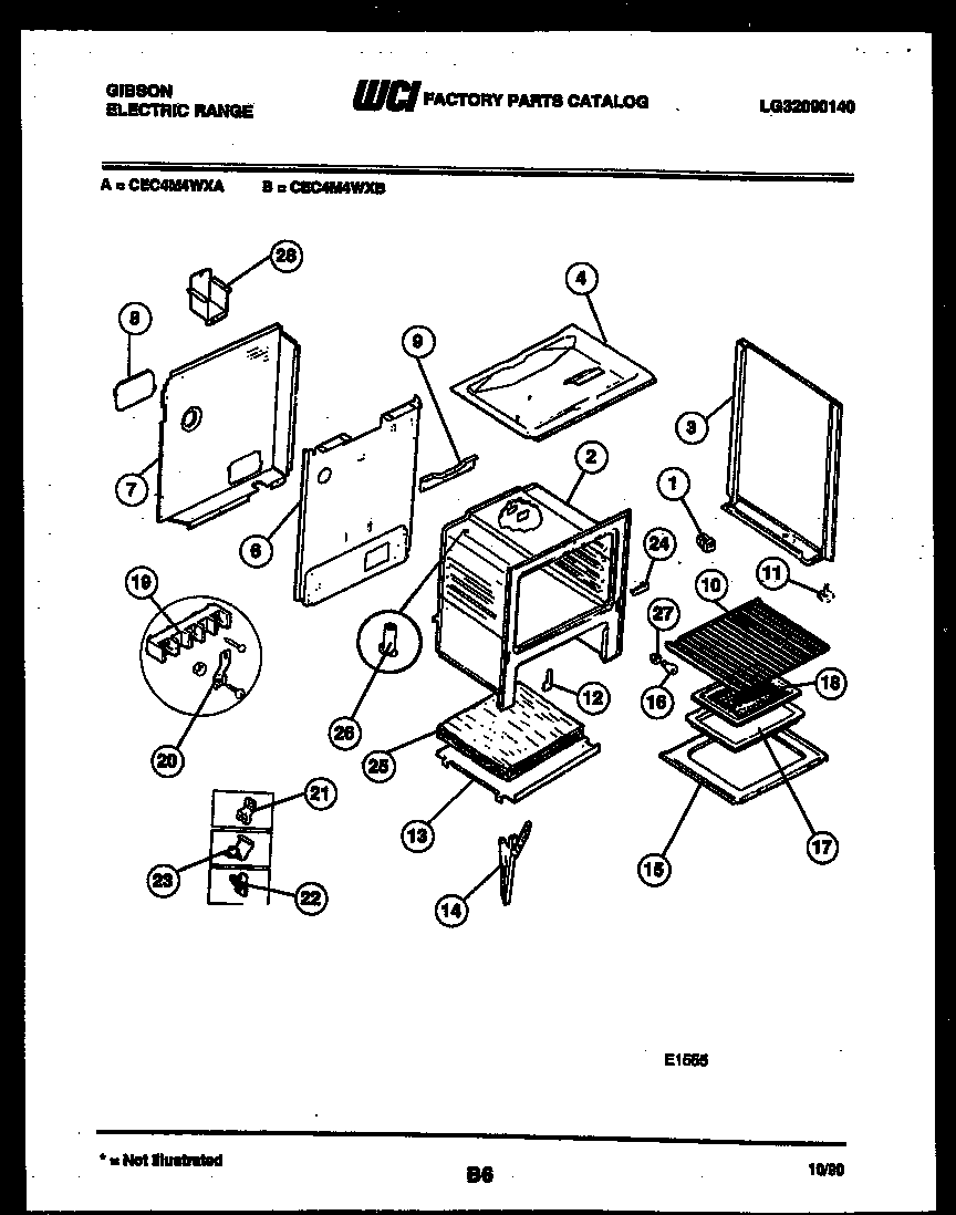 Gibson CEC4M4WXA body parts diagram