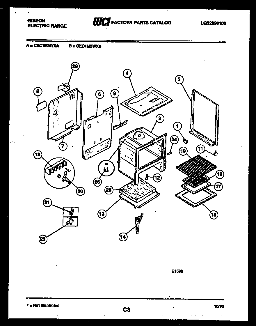 Gibson CEC1M2WXA body parts diagram