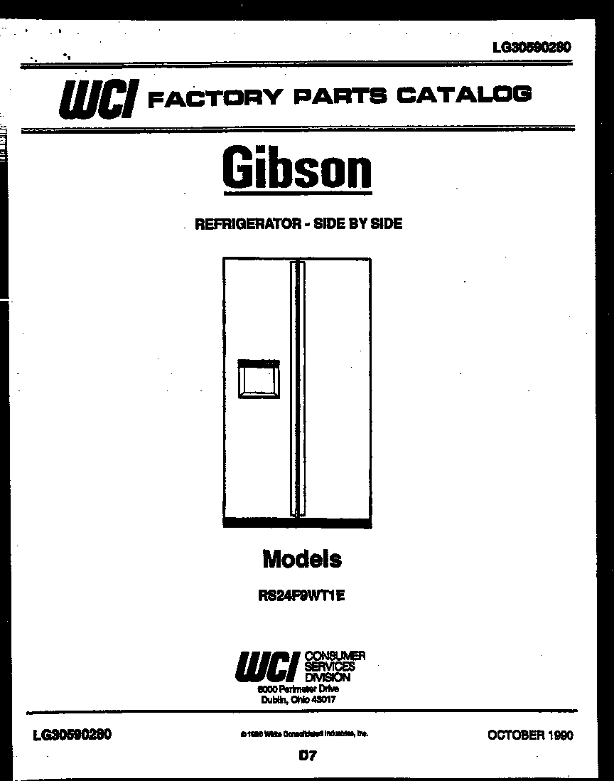 Gibson RS24F9WT1E front cover diagram