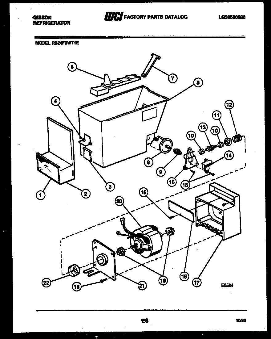 Gibson RS24F9WT1E ice dispenser diagram